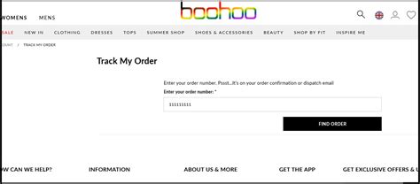 boohoo na order tracking.